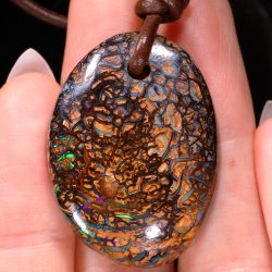 86ct-koroit-boulder-opal-mens-pendant-leather-cord-opal-galax