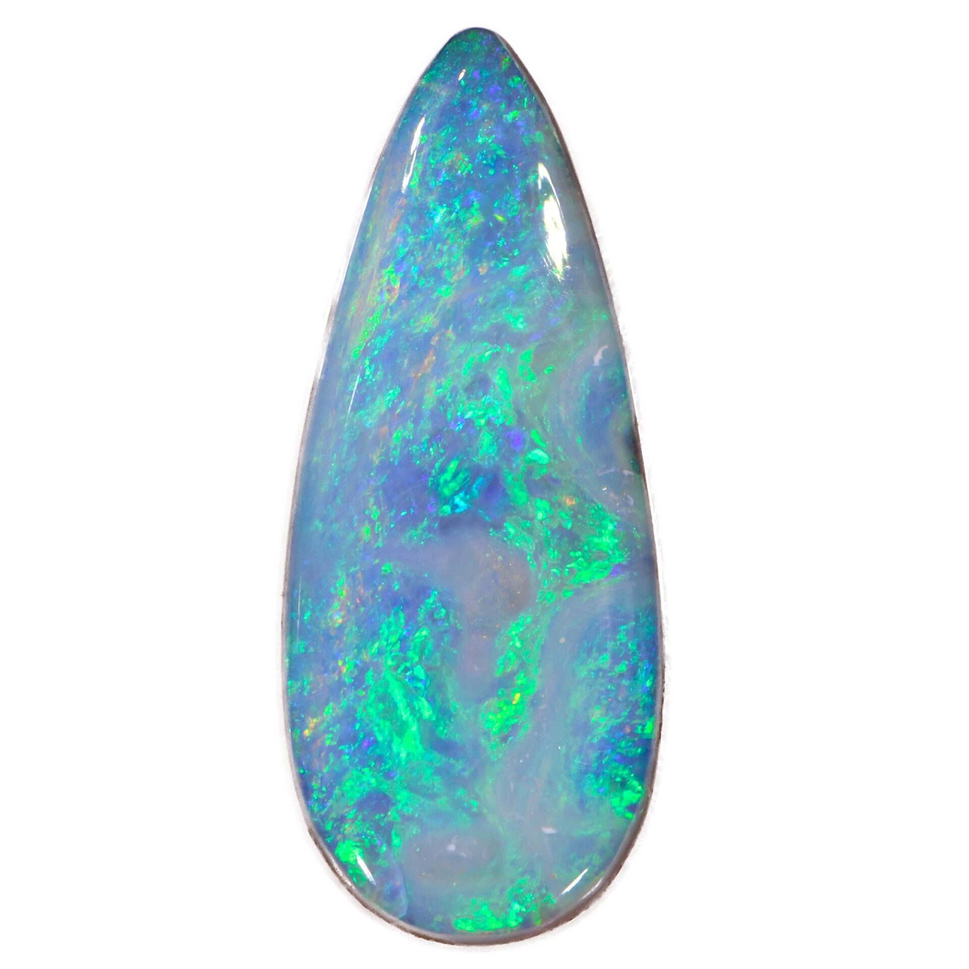 Green Teardrop Boulder Opal 15.7 ct