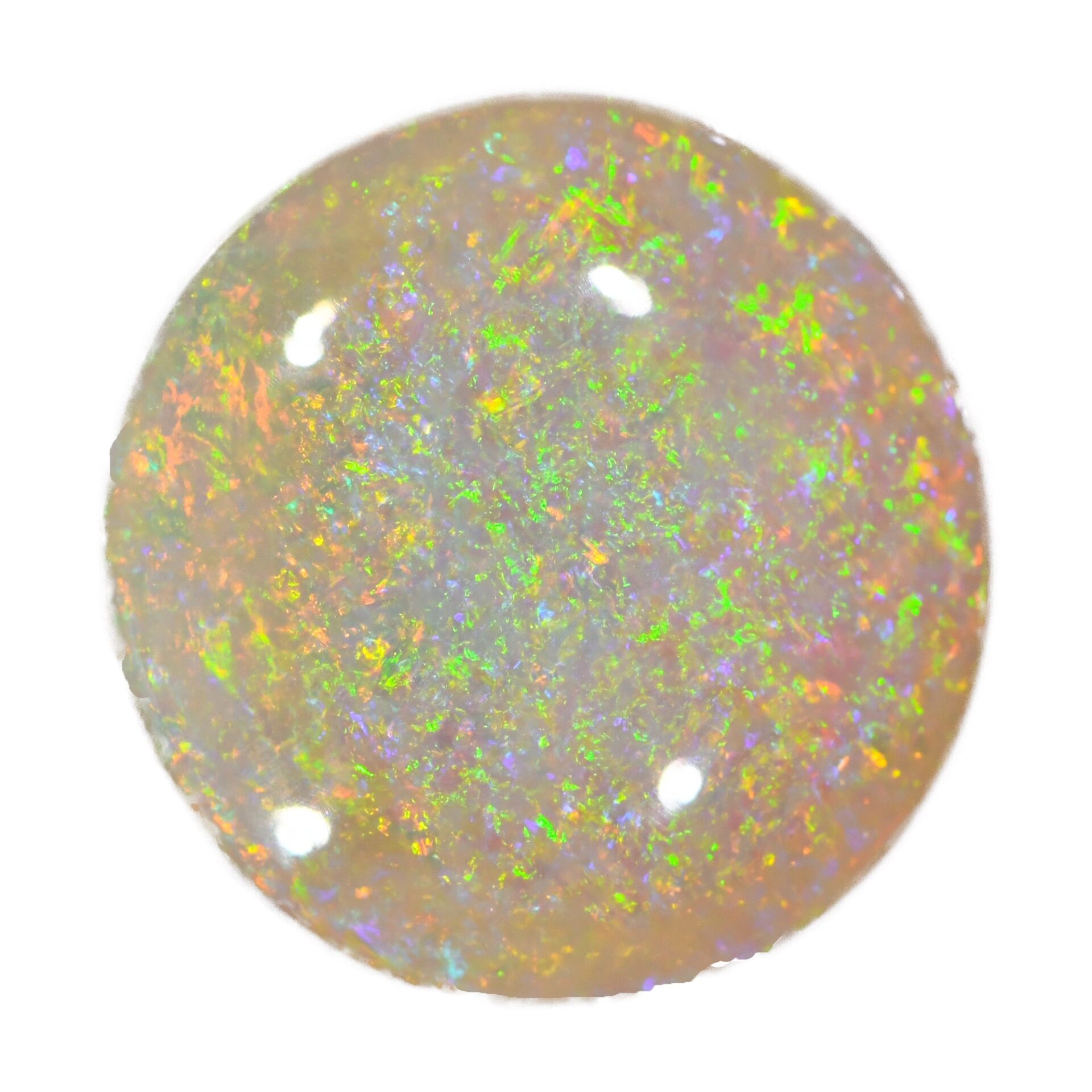 13.1ct Natural Crystal Boulder Opal – Round Cut with Fiery Multicolor Play-of-Color, Winton Australian Gemstone for Custom Jewelry