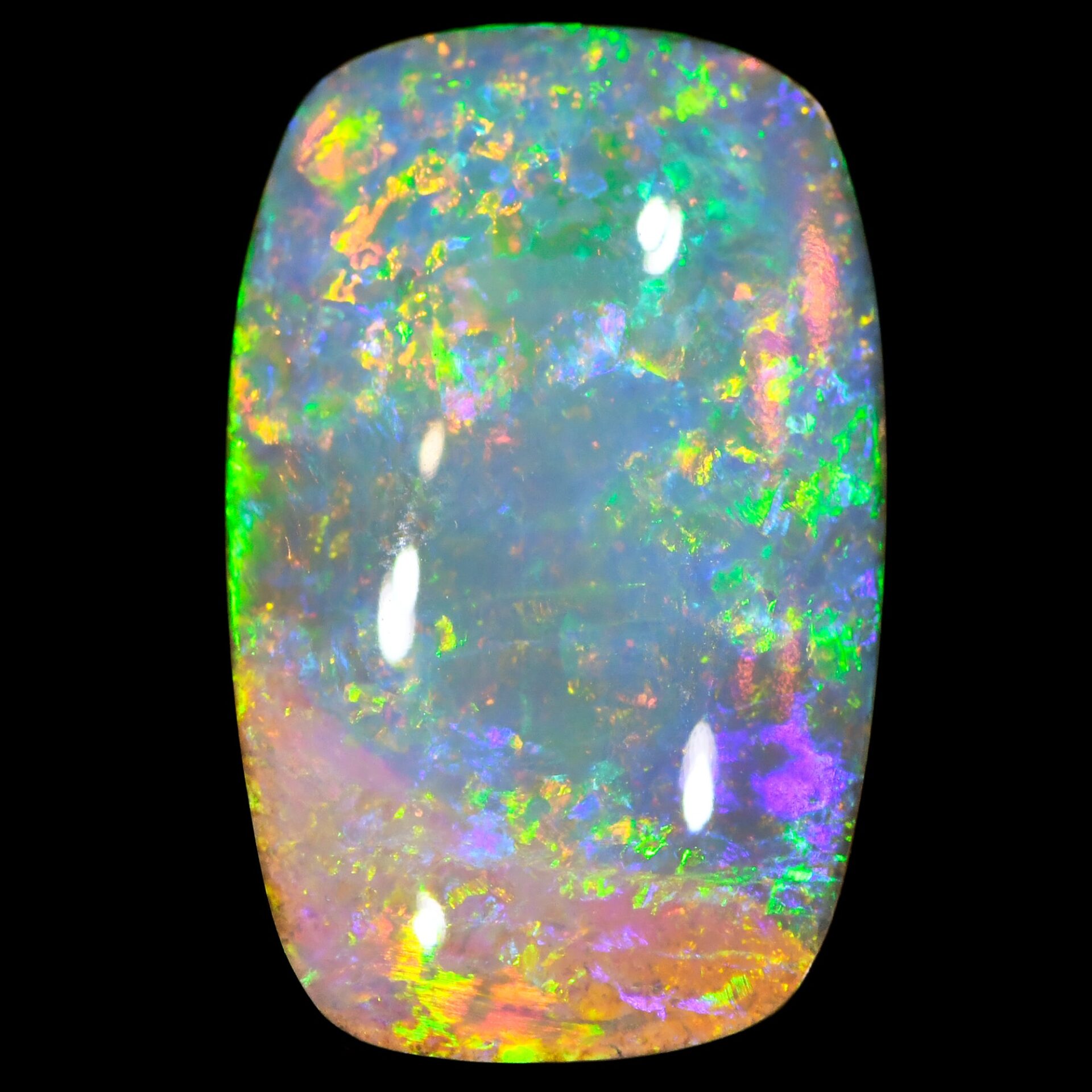 Rectangle Multi Color Flash Gem Crystal Boulder Opal 6.4 ct