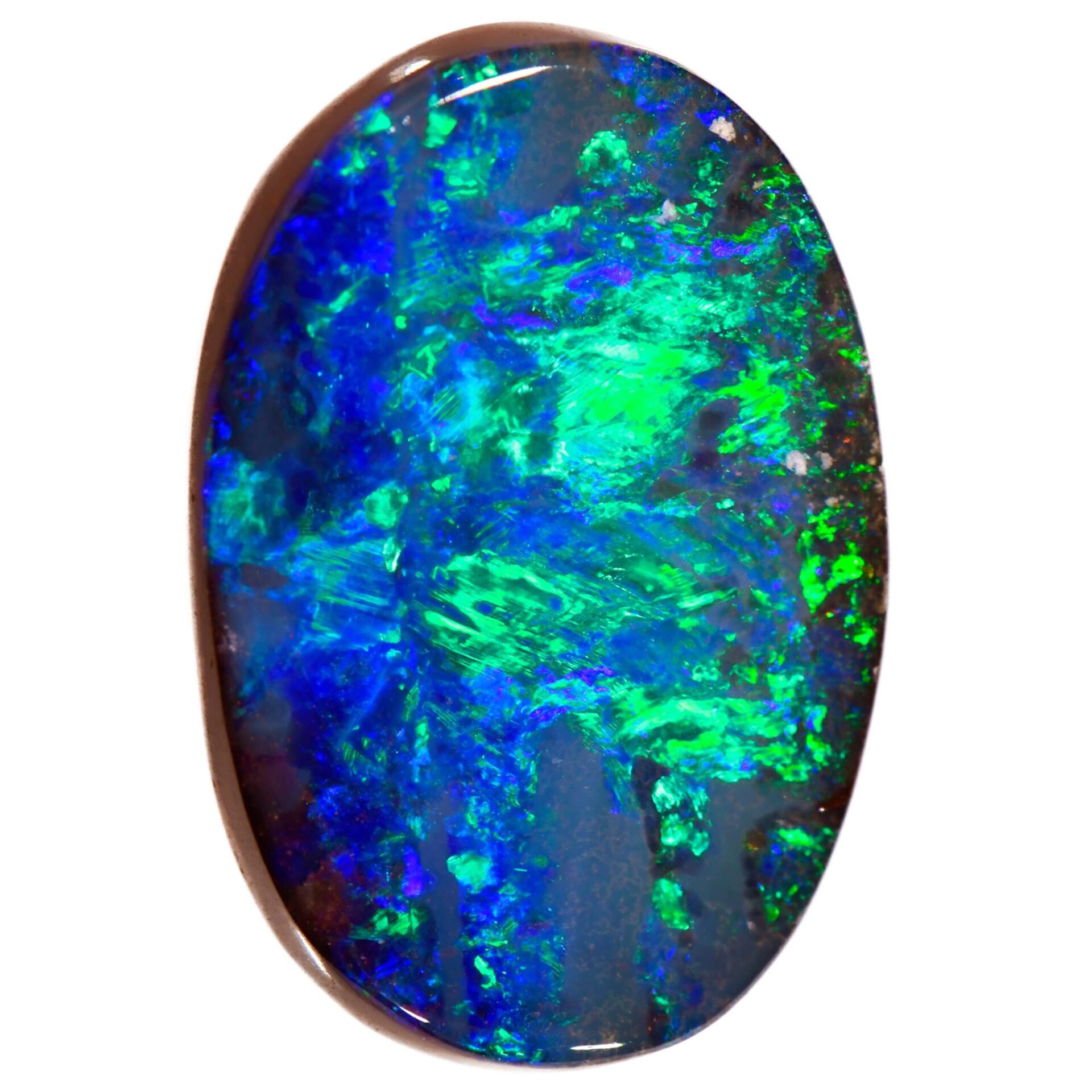 Bright Oval Boulder Opal 10.2 ct