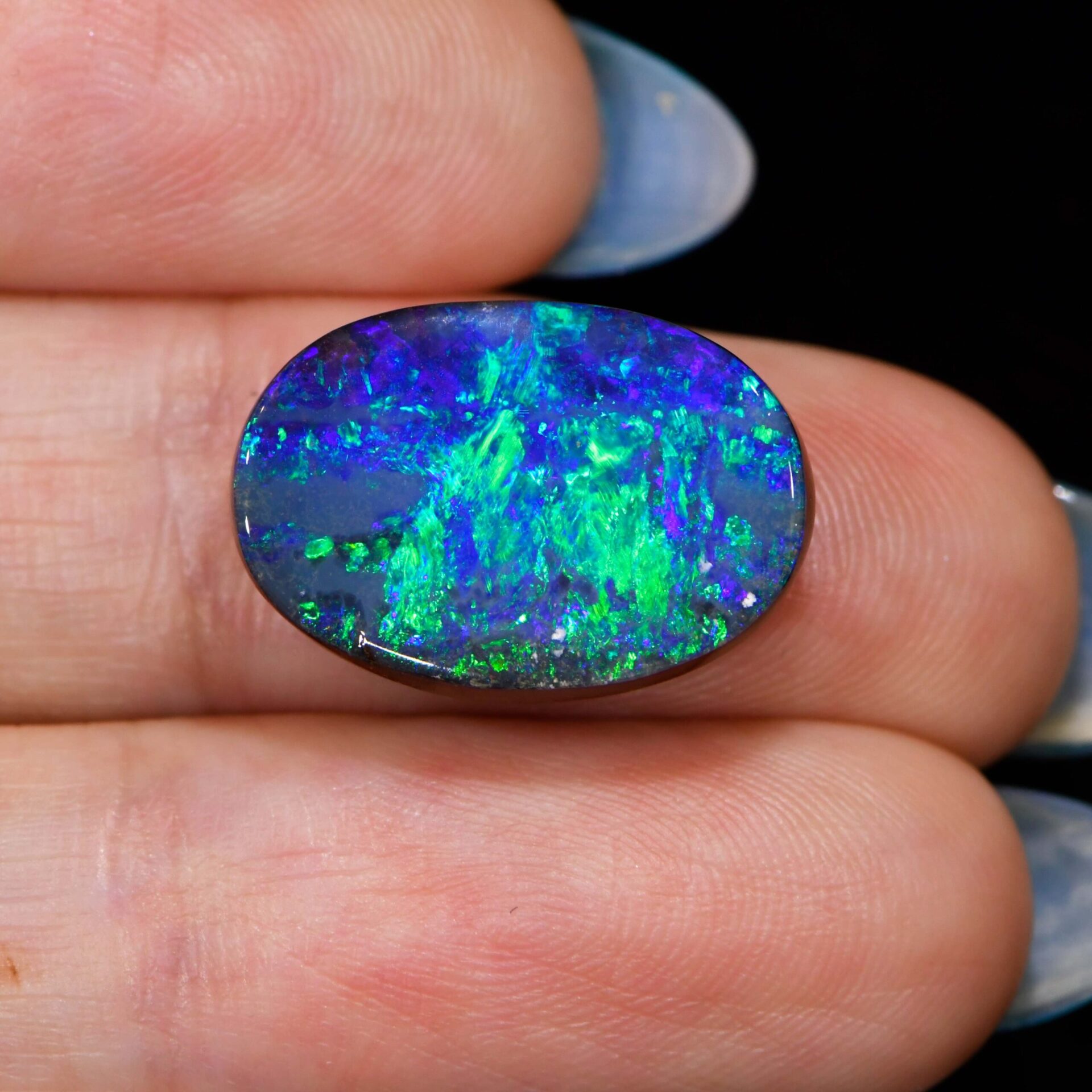Bright Oval Boulder Opal 10.2 ct