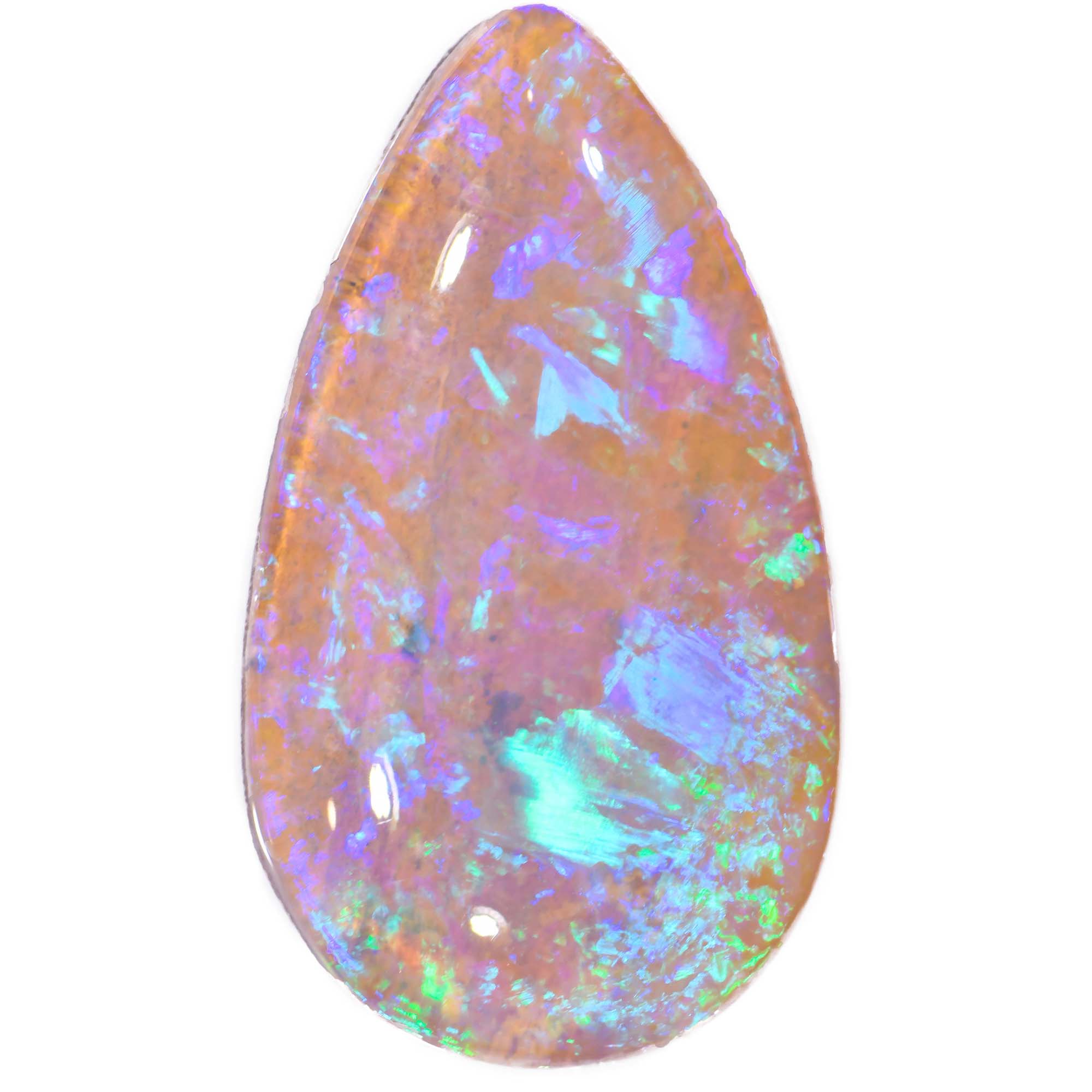 Large Purple Winton Crystal Boulder Opal Teardrop 38.1 ct