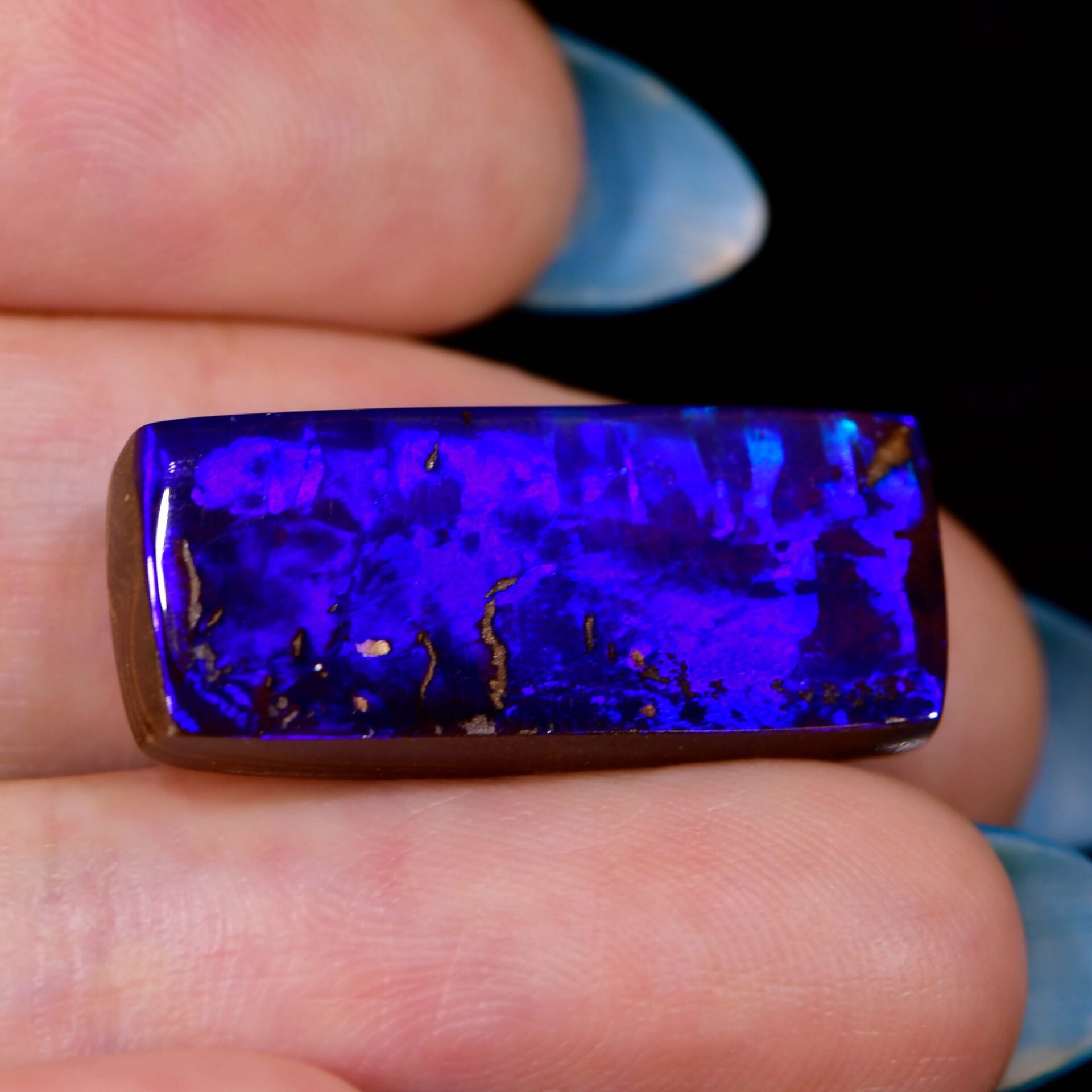 Metallic Purplish Boulder Opal 13.9 ct