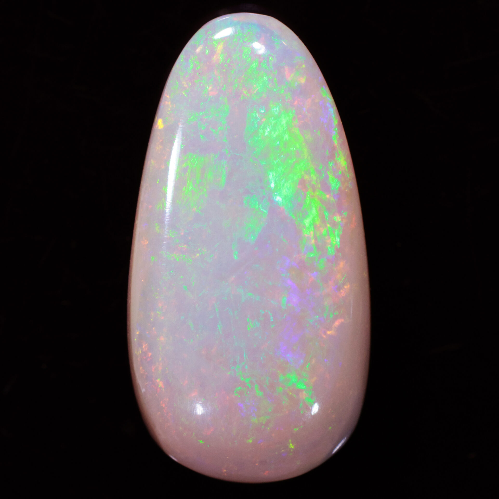 4.3ct Natural Dark Opal Double-Sided with Soft Pastel Orange Yellow Green Blue Fire from Lightning Ridge, Australia