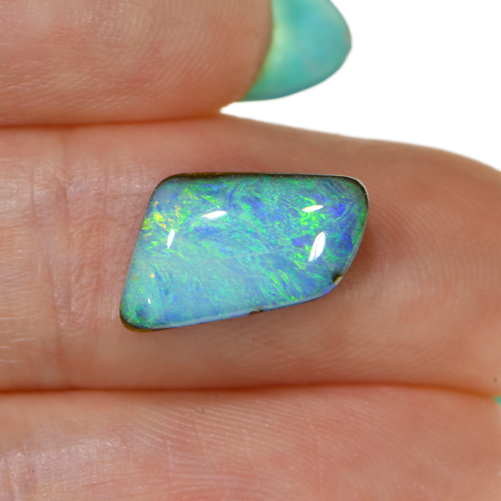 Bright Green Boulder Opal 3.51 ct