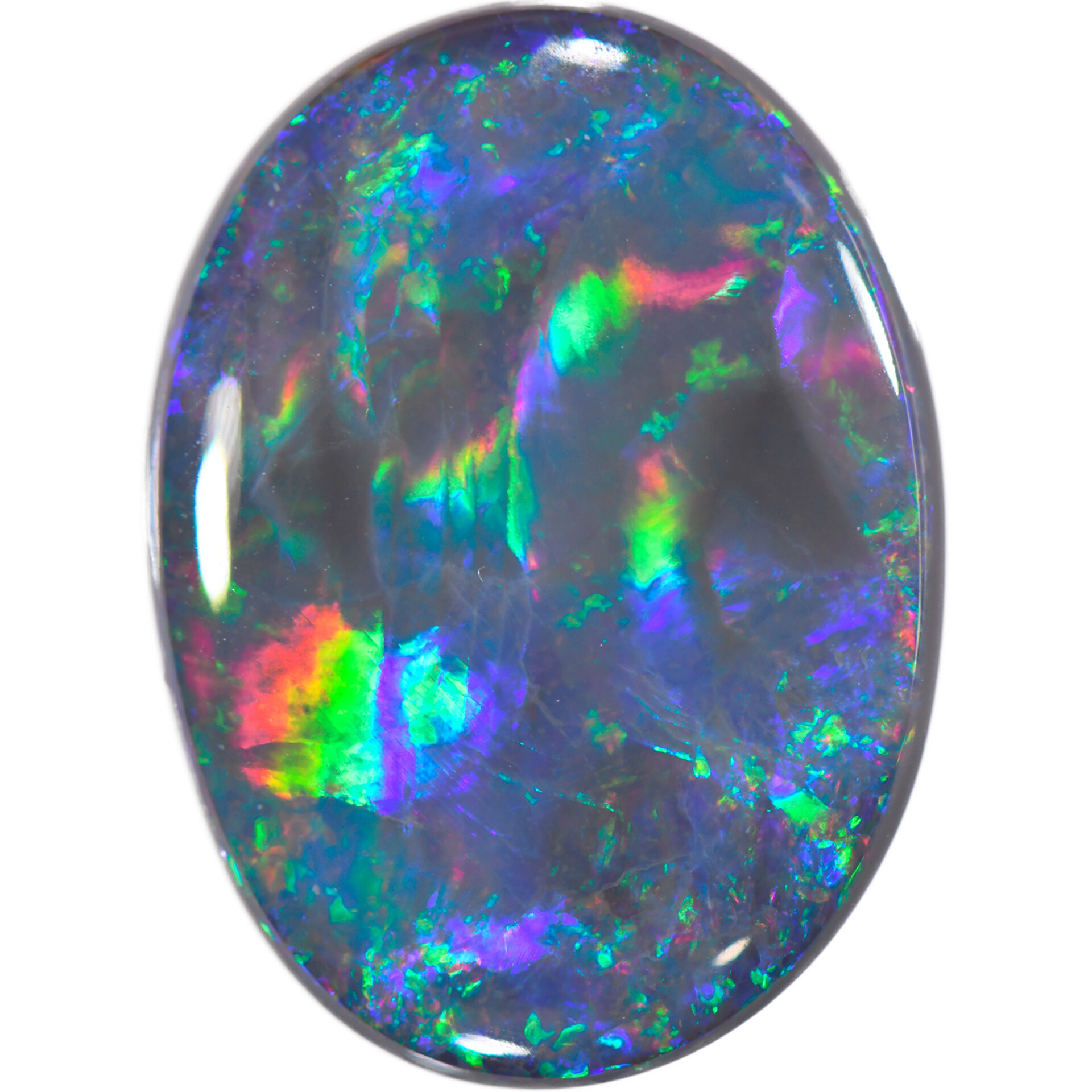 4.45ct Natural Black Opal Loose Stone with Vibrant Play-of-Color, Solid Untreated Gem from Lightning Ridge, Australia, Perfect for Custom Jewelry