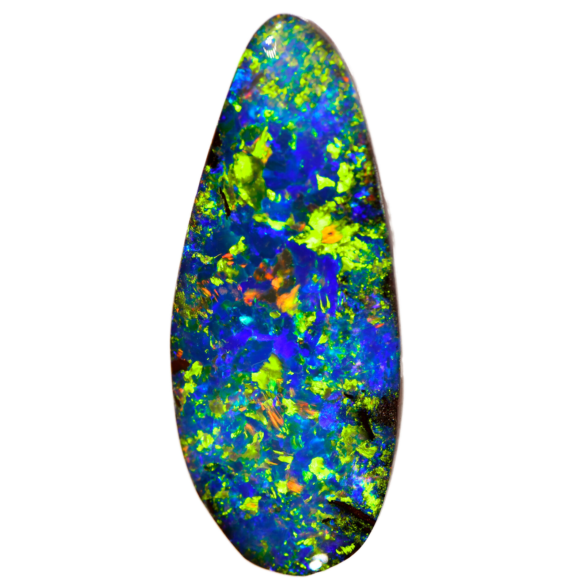 13.18ct Natural Winton Boulder Opal with Vivid Blue and Green Fire, source from Winton, Australia