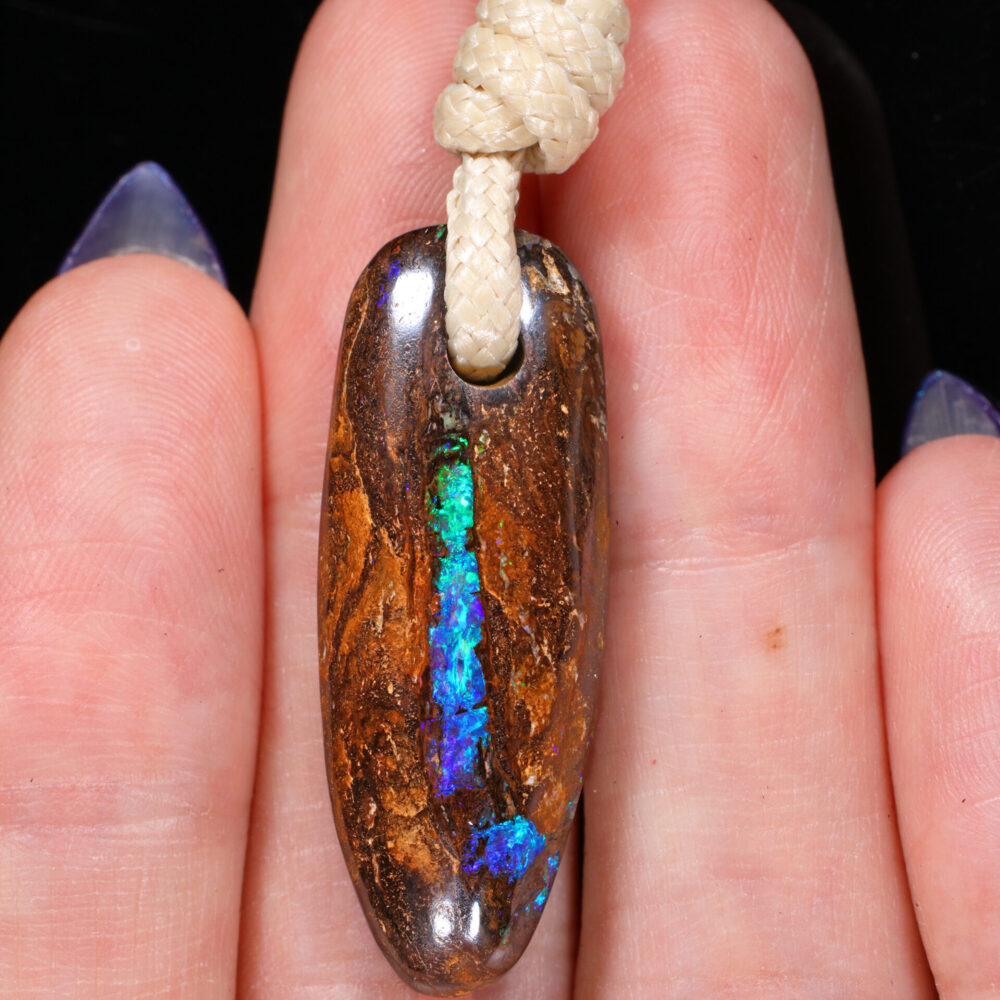 Pendentif Opale Boulder D'Australie - Pierre Naturelle 6,70 Carats - Forme Libre