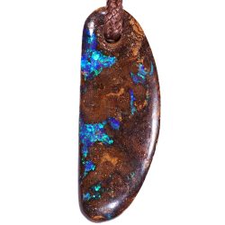 Boulder Opal Pendant 32ct angled view Australian opal gemstone Opal Galaxy product image