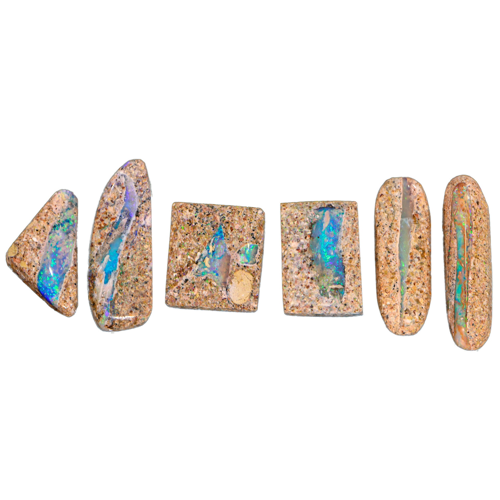 Natural Crystal Boulder Opal Jeweler's Parcel