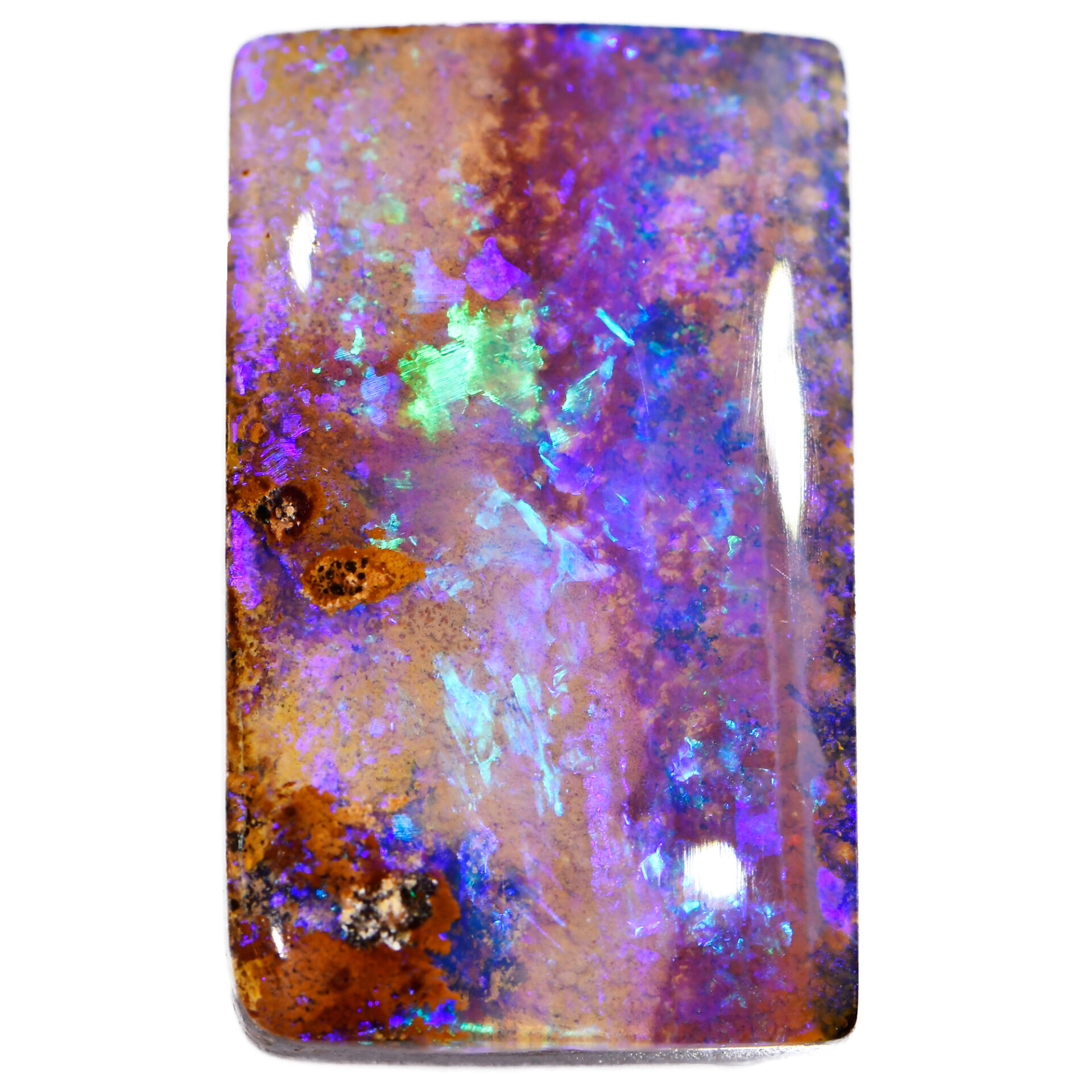 Purplish Rectangle Boulder Opal 20.8 ct