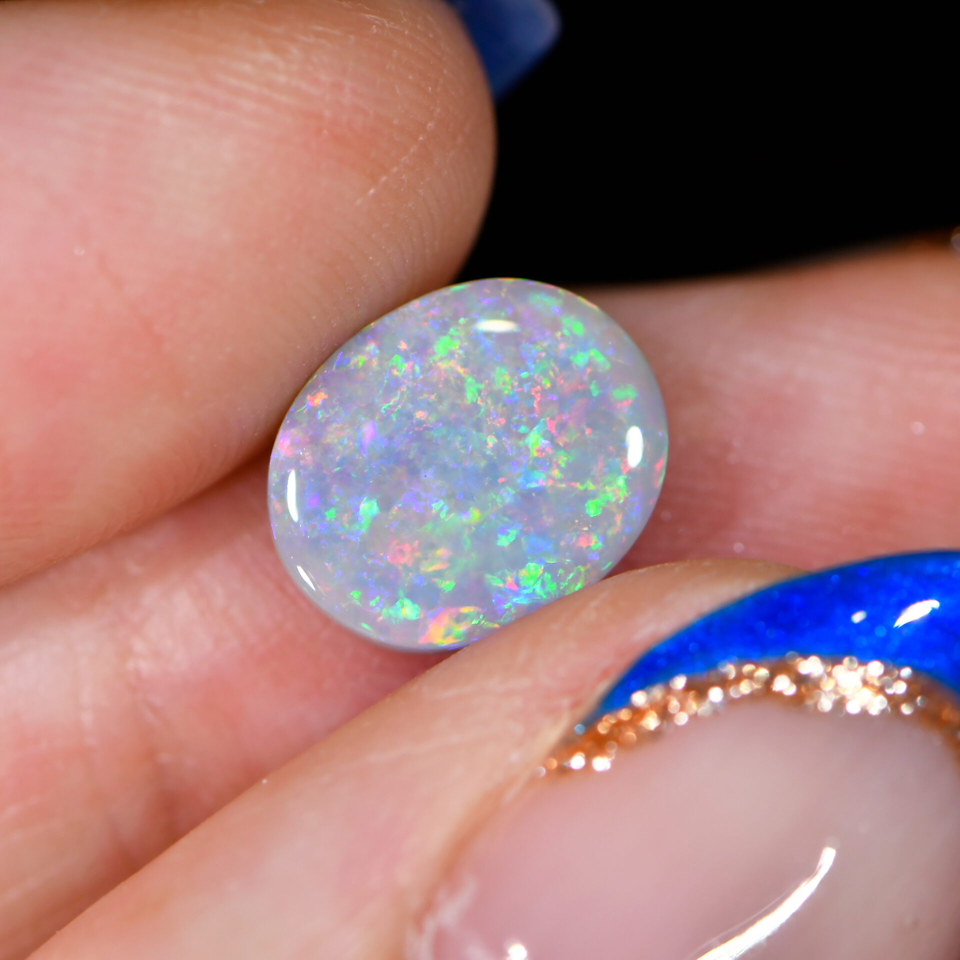 Bright Multicolor Dark Opal 1.35 ct