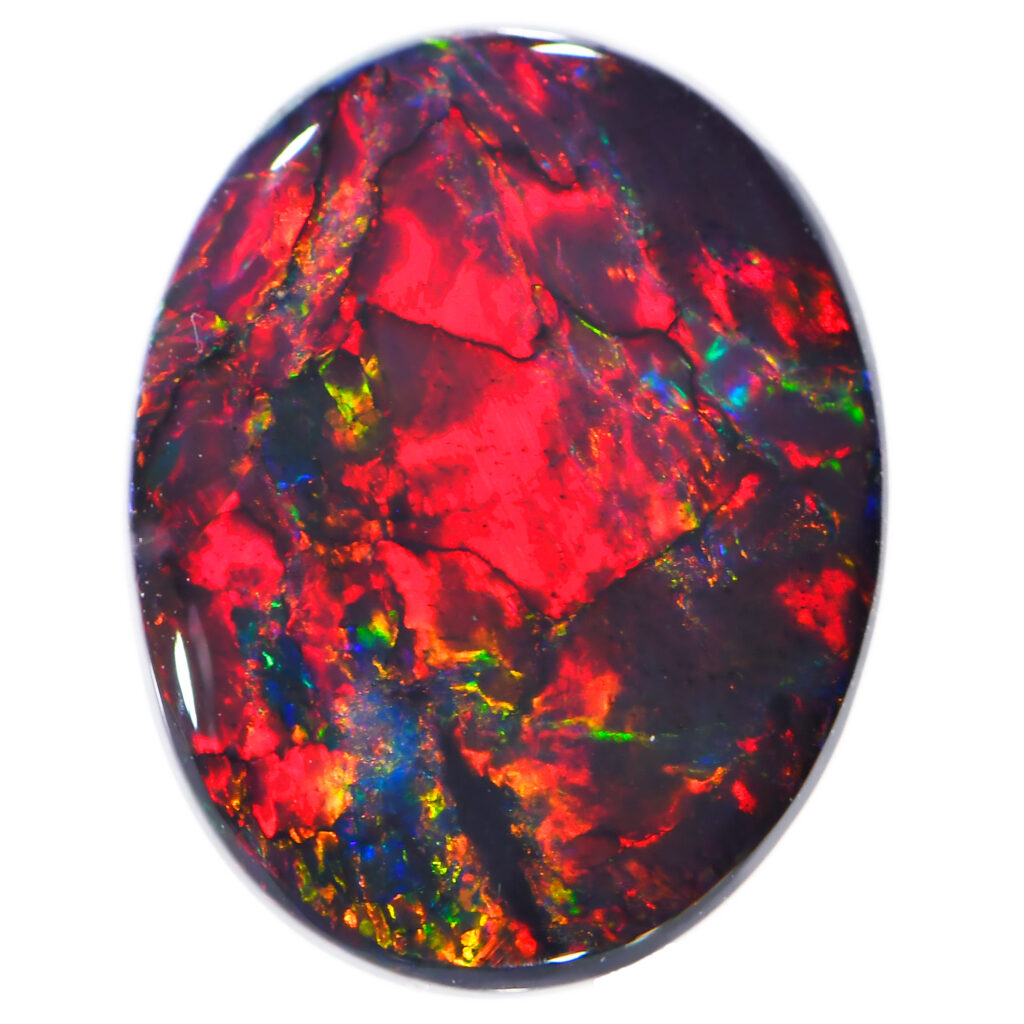 Opale Noire Lightning Ridge D'Australie - 0,21 Cts - Naturelle Non Traitée - Neuf Avec étiquettes