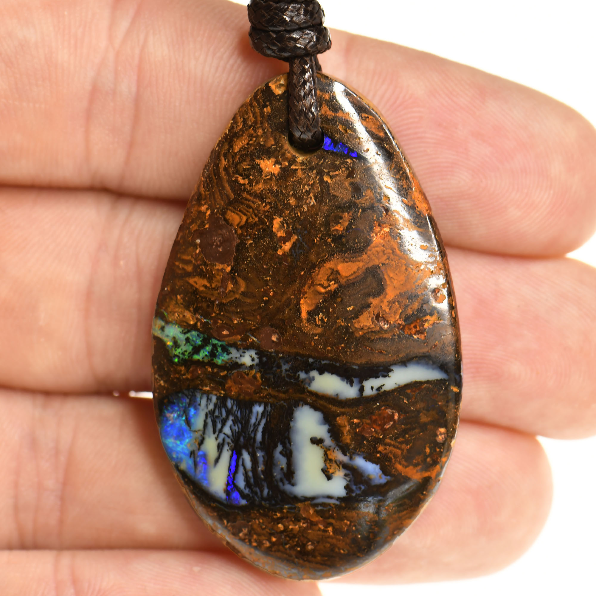 Vein Boulder Opal Pendant Necklace 86 ct (Copy)