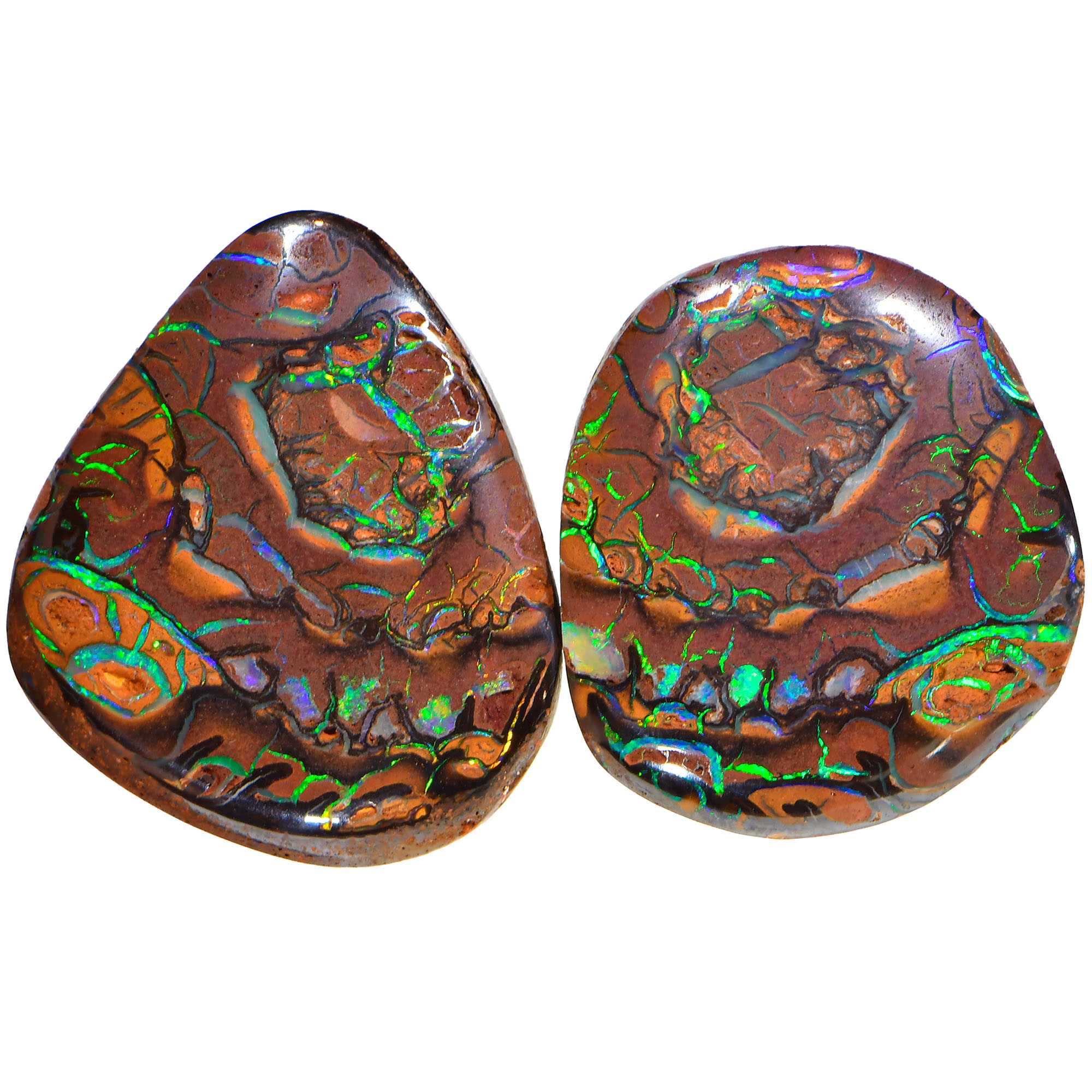 Yowah Boulder Opal Pair 77.7 ctw