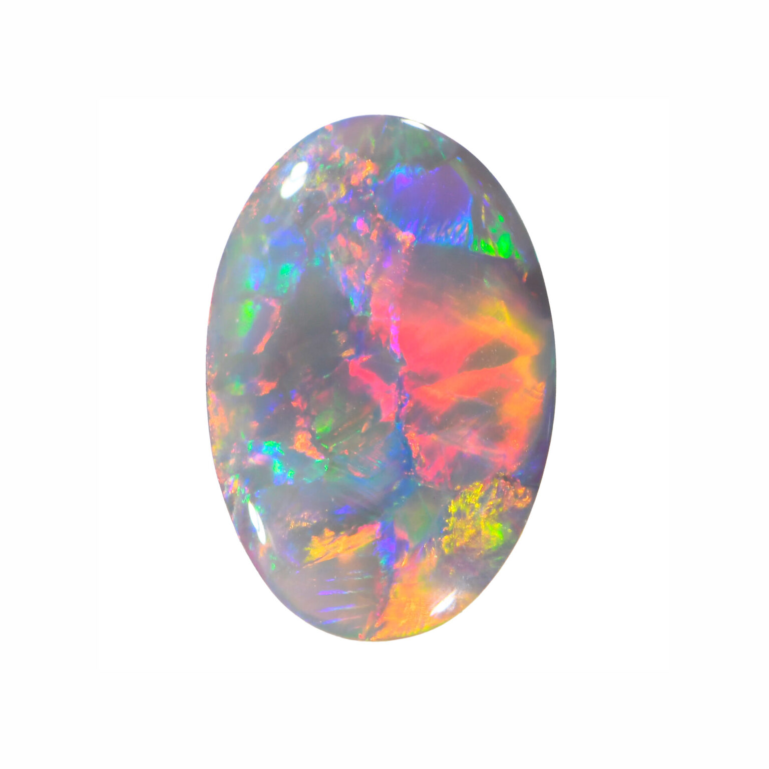 Opale éthiopienne Naturelle Cabochon 2,78 Ct - Multicolore - Sans Traitement