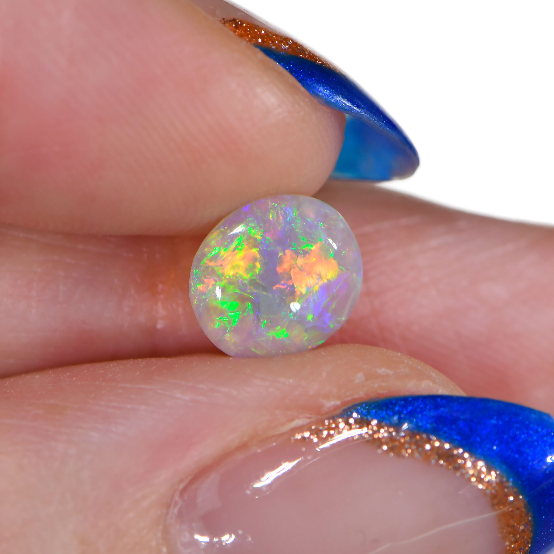 0.8ct Crystal Opal Oval Multi Color Fire | Opal Galaxy
