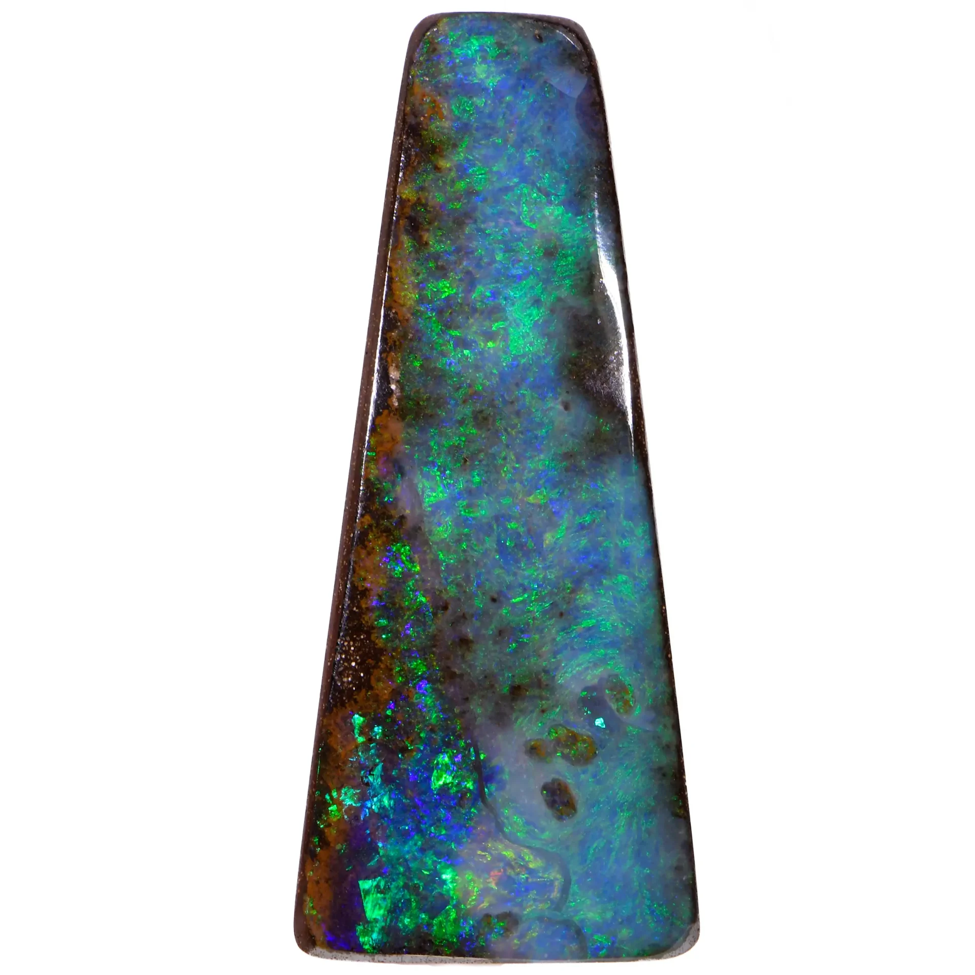 Natural Boulder Opal Green Blue Fire