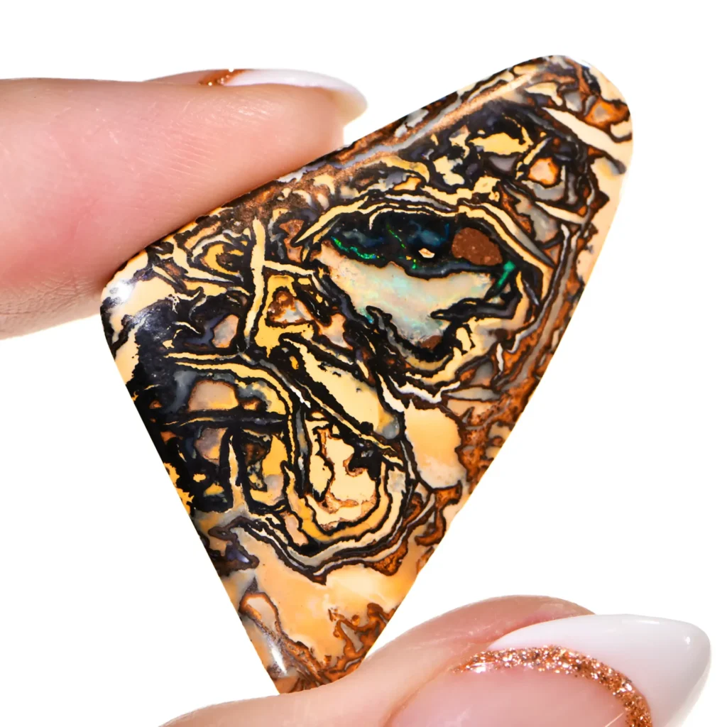 34.75ct Large Natural Koroit Boulder Opal angled view Australian opal gemstone Opal Galaxy product image
