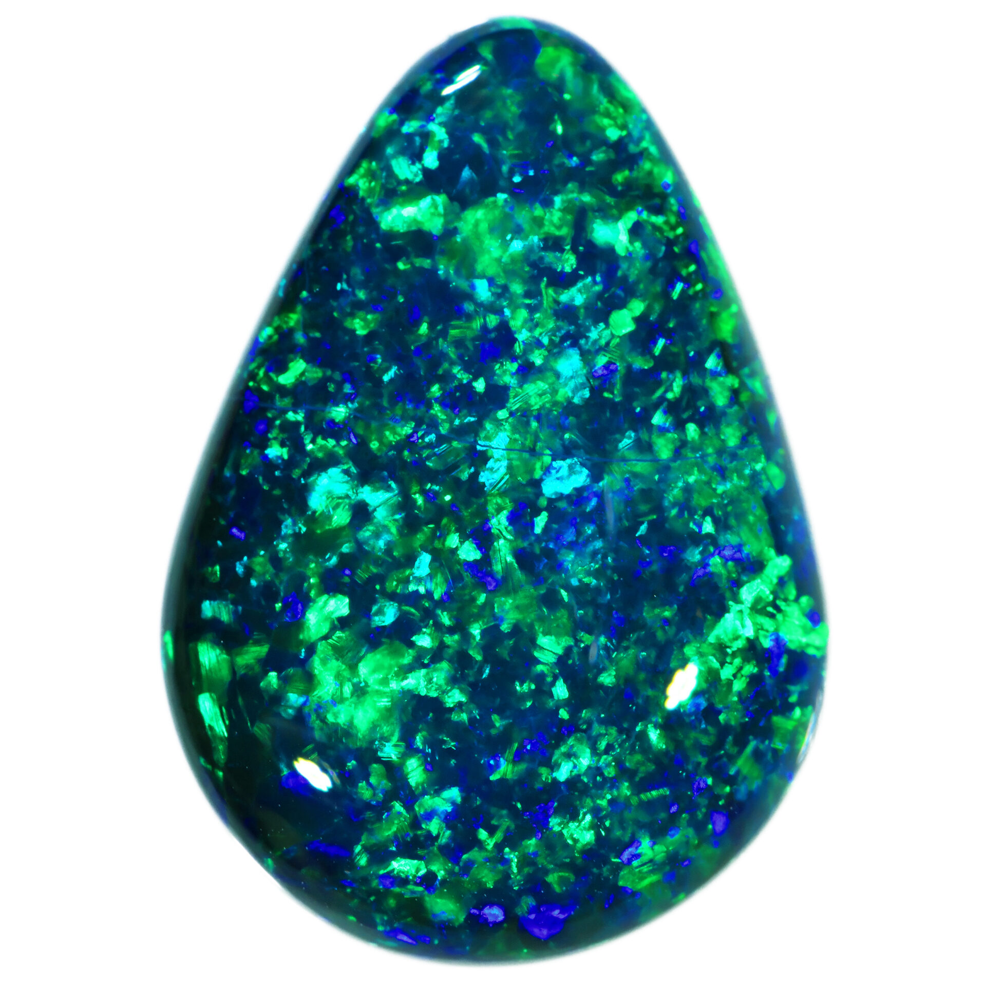 6.7ct High-Grade Black Opal "Green Blue Neon Nova" with Electric Green & Blue Fire from Lightning Ridge, Australia