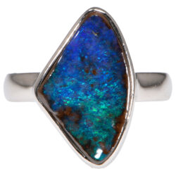 Sterling Silver Ocean Boulder Opal Ring 21 ct US 7 - Copy