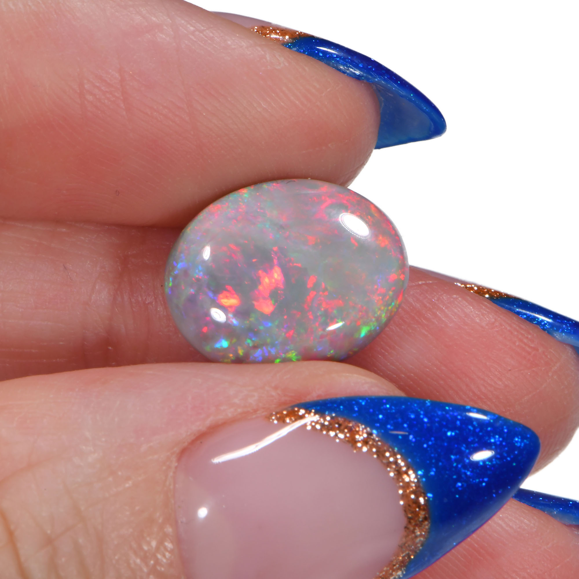 Dark Opal 5.43ct Red and Multicolor Fire | Opal Galaxy