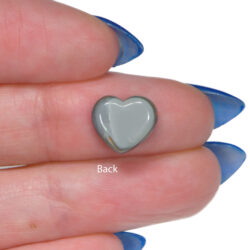 Orange Yellow Green Heart Shape Black Opal 2.35 ct-back shot