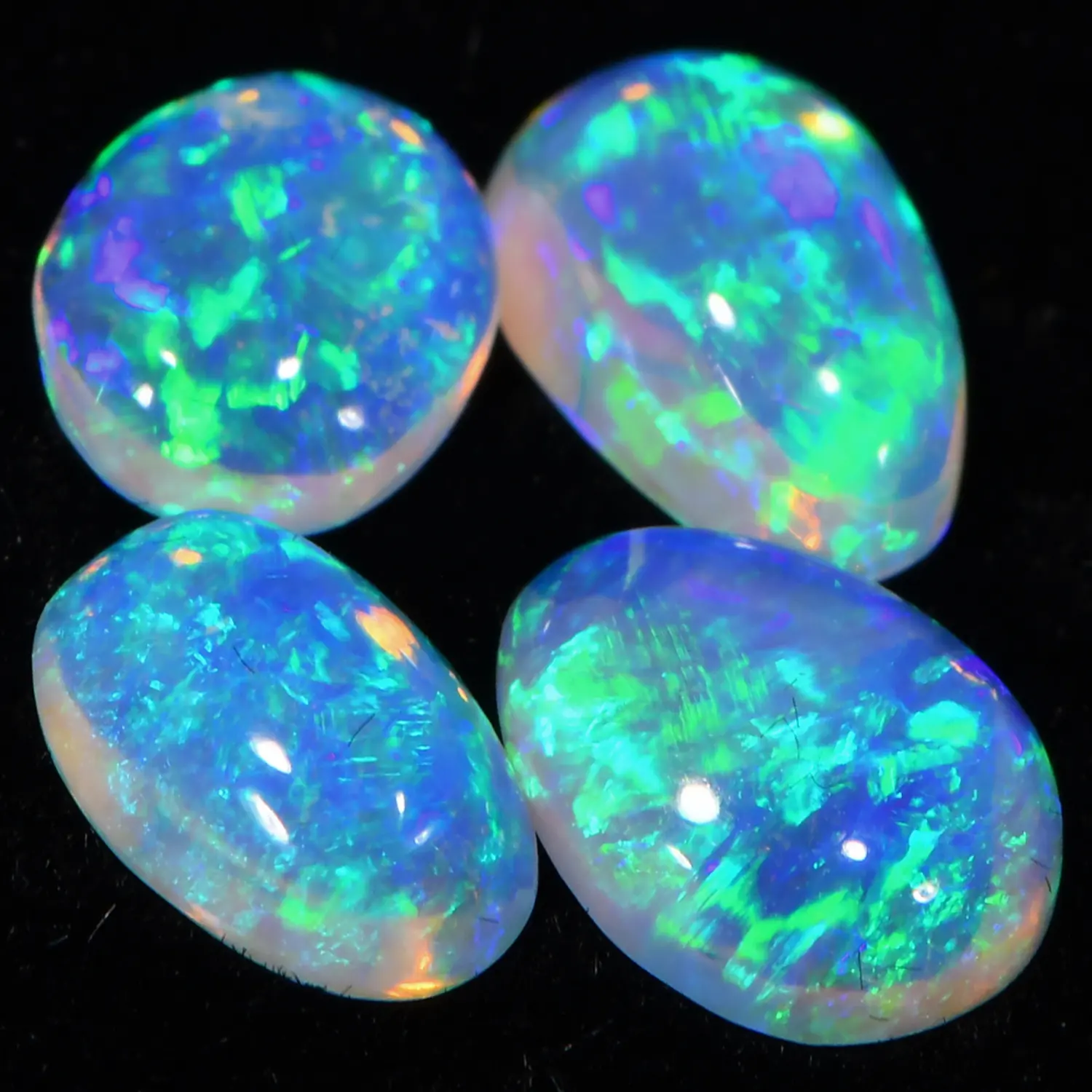 2.28 ctw Gem Quality Crystal Boulder Opal Parcel 4 Pieces