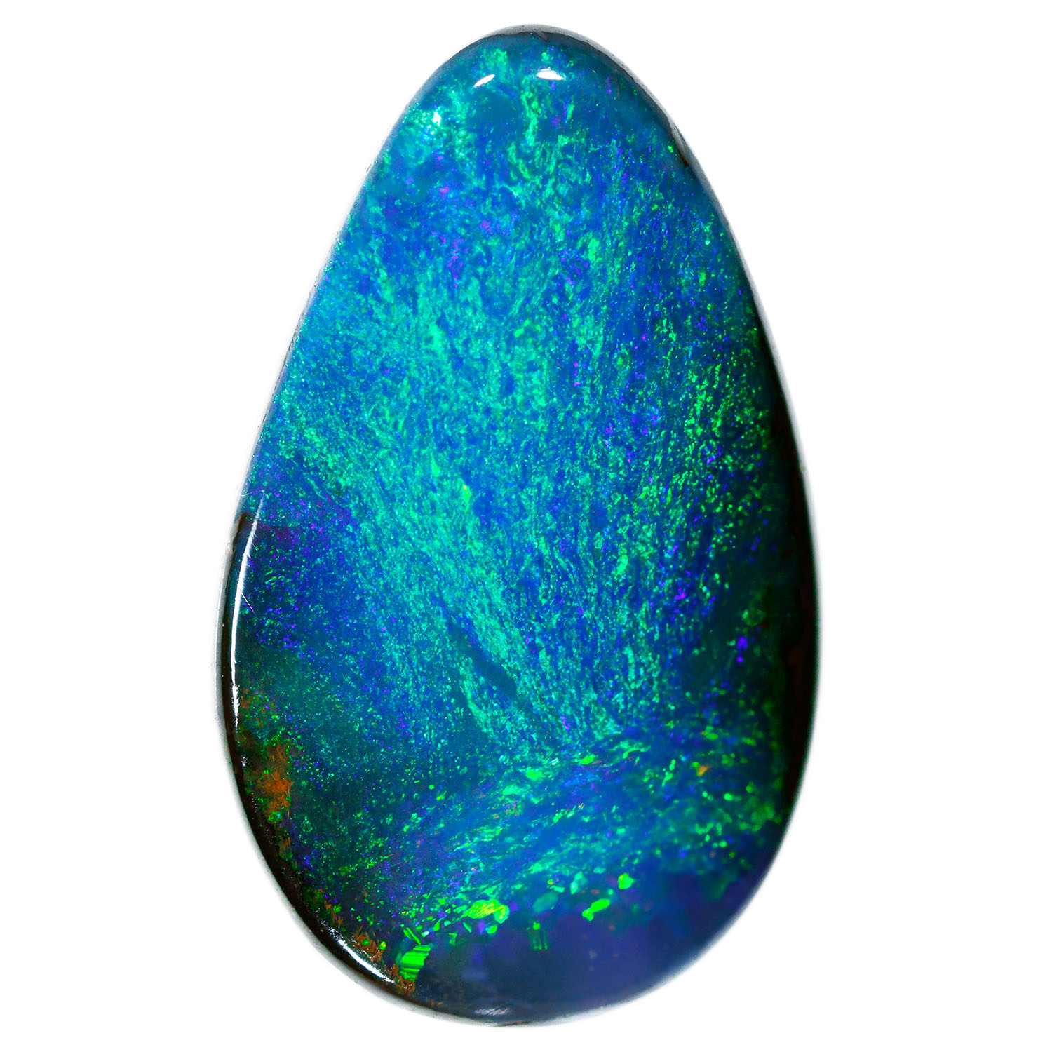 Australian Blue Green Boulder Opal 1.95 ct