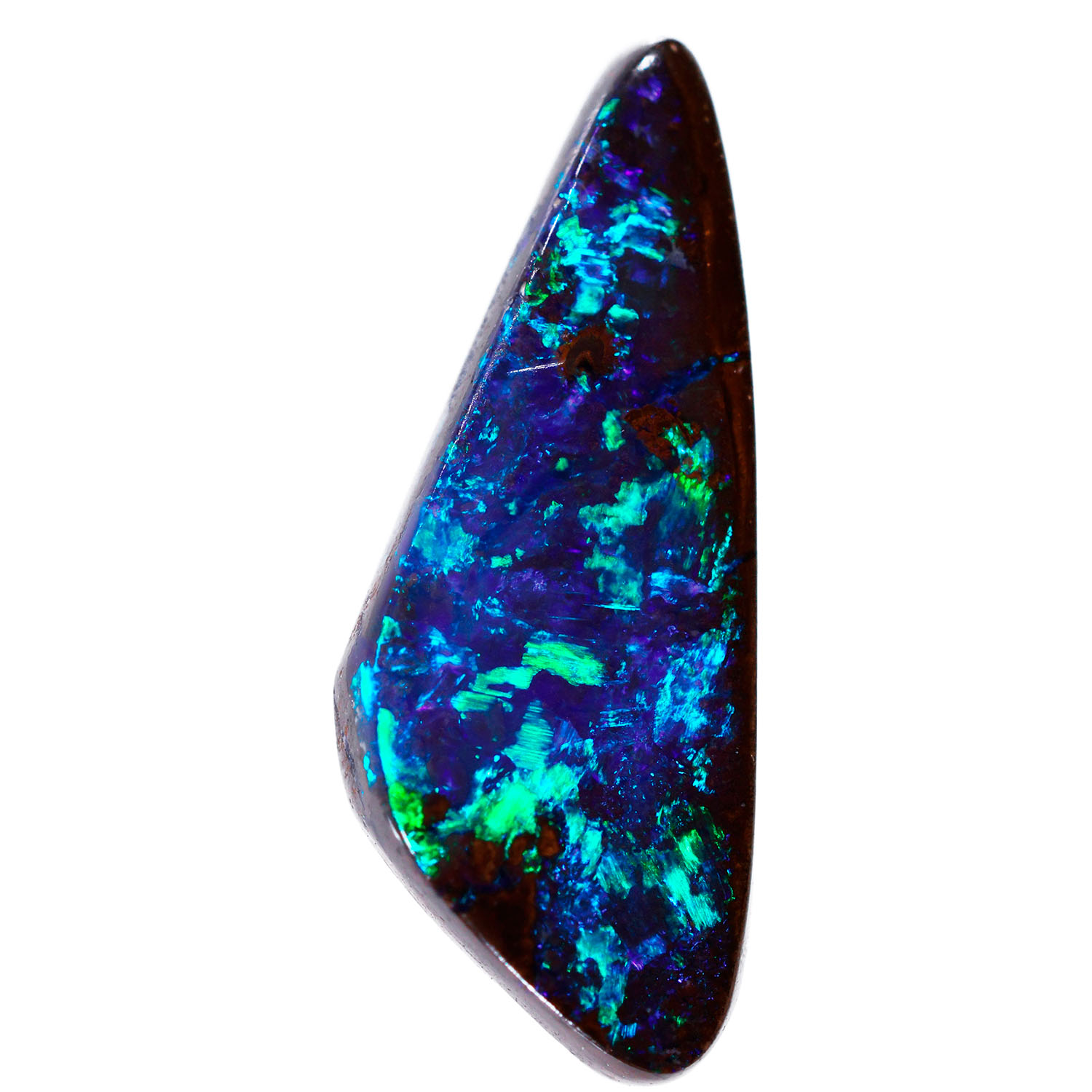 Blue Green Solid Boulder Opal 1.05 ct