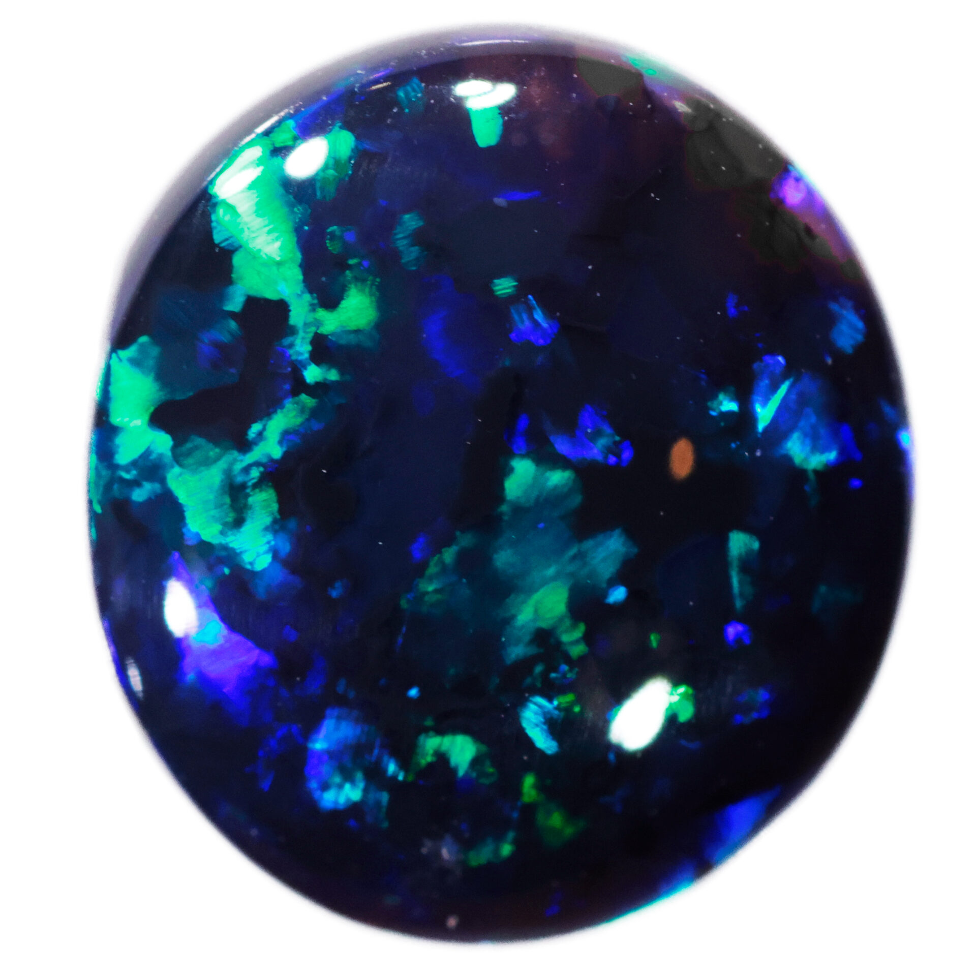 1.24ct Natural Black Opal Sparkling Flash Green Blue Play of Color Lightning Ridge Australian Solid Gemstone for Jewelry Making