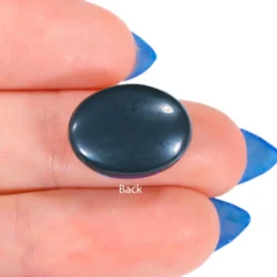 8.71ct Natural Black Opal Chinese Writing Pattern - back shot