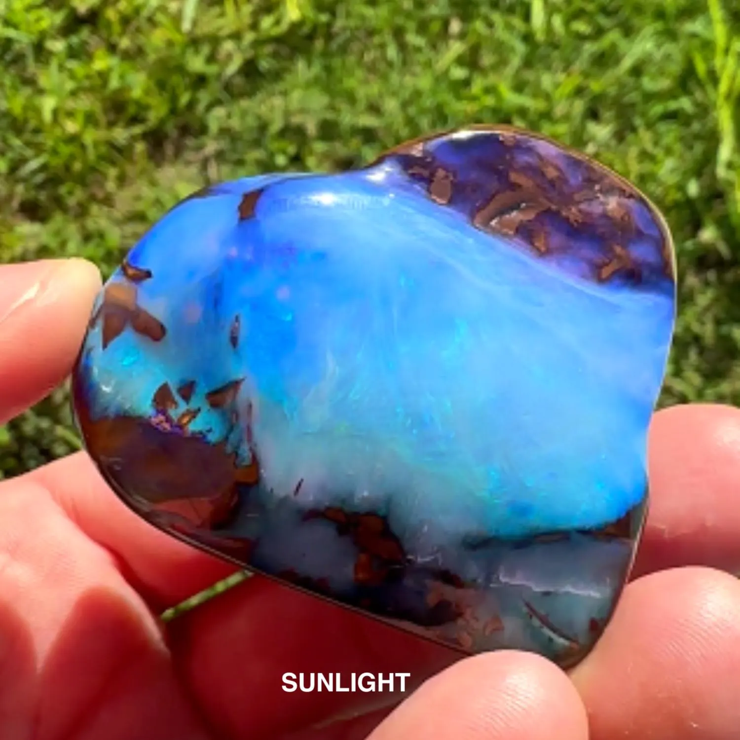 957ct Blue Australian Boulder Opal Specimen-hand shot