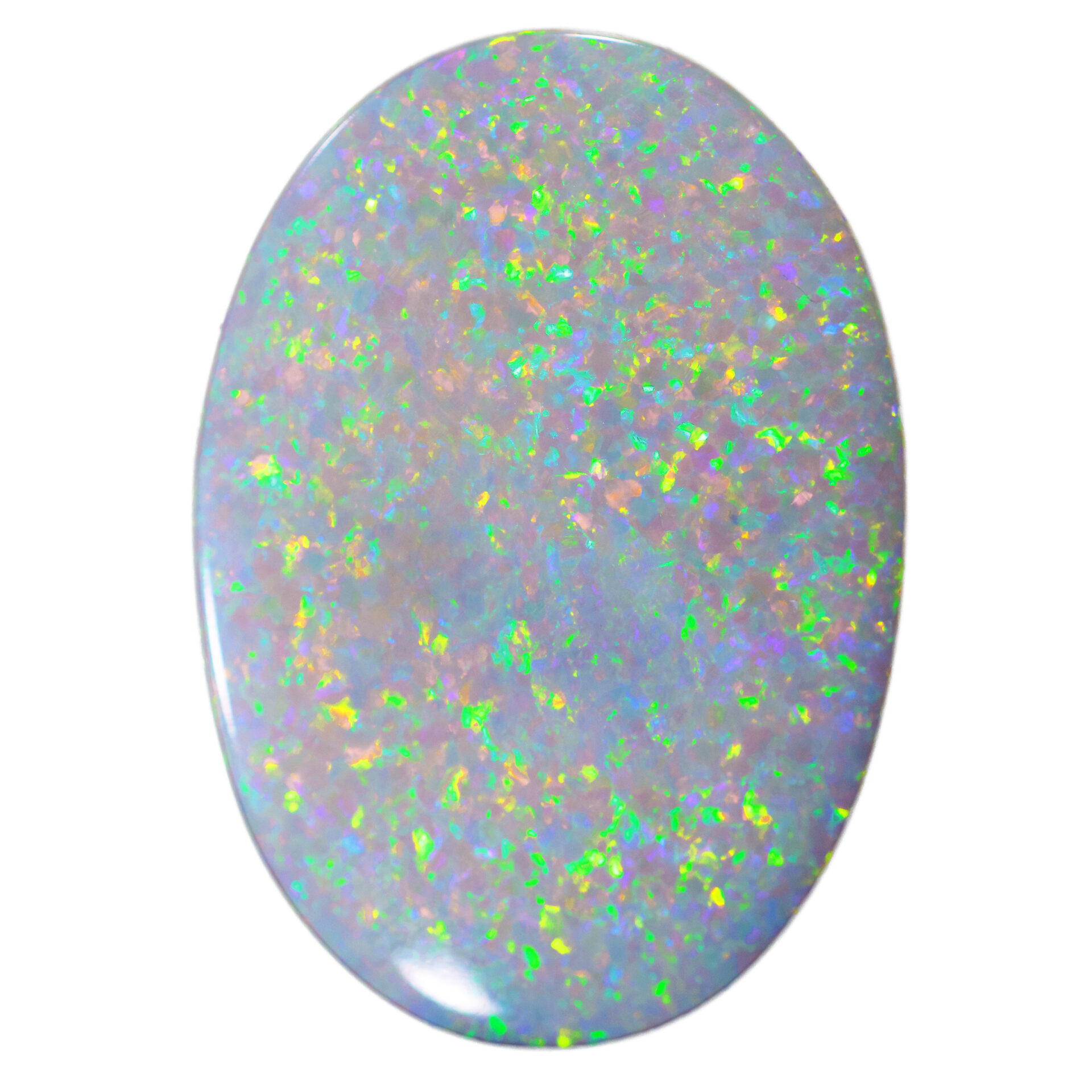 7.3ct Natural Dark Opal Oval Multicolor Pinfire Pattern from Lightning Ridge, Australia.