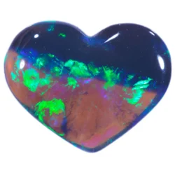 0.54ct Natural Black Opal Heart – Green & Violet Fire - Copy