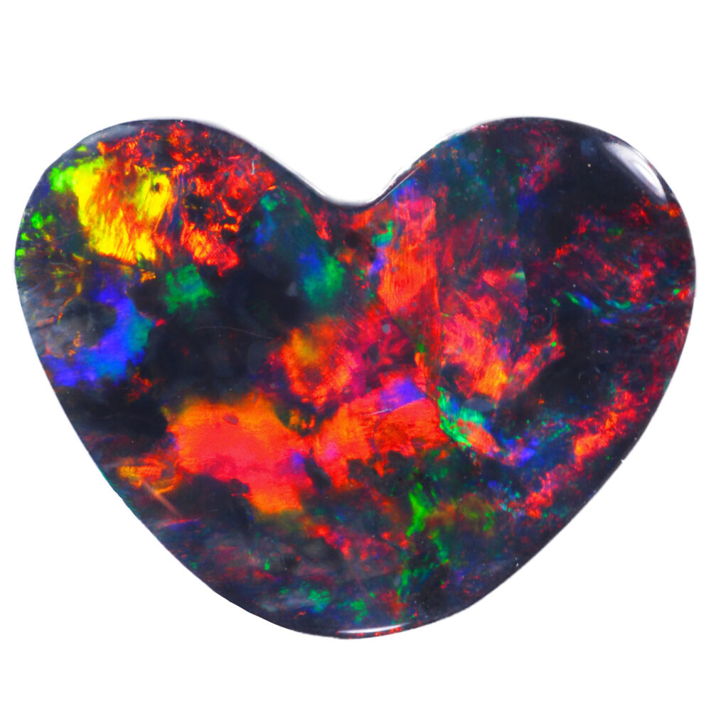 thumbnail image 2 of Natural Black Triplet Opal Stones – Pair 10x8mm Loose – Earring Ready – Australia 2 of 4