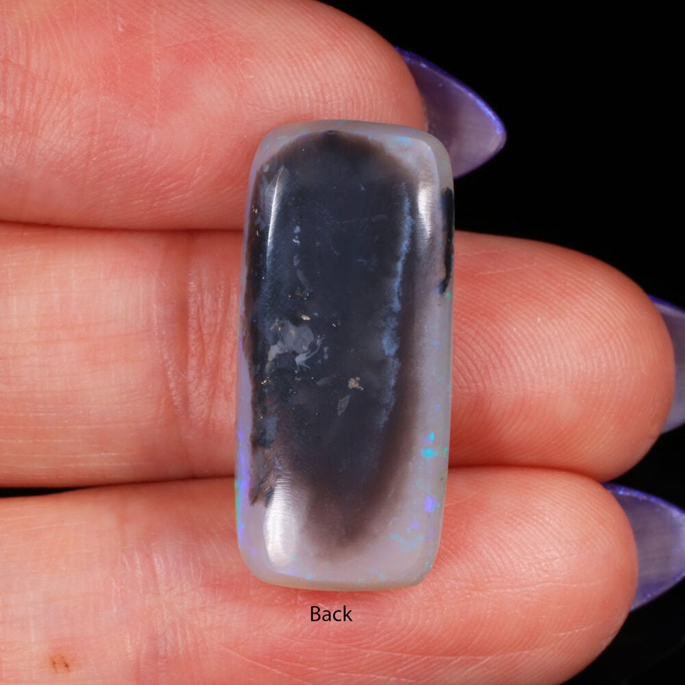 13.74ct Natural Dark Opal - Rectangle Sparkling Muticolor Pinfire