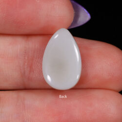 3.64ct Natural Dark Opal -Teardrop Rainbow Fire - back shot