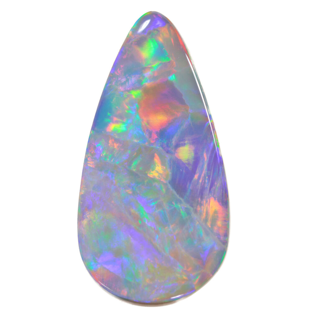 4.05ct Natural Dark Opal -Teardrop Rainbow Fire