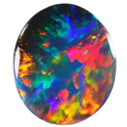 clean studio photo capturing color contrast and polished oval surface