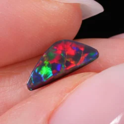 1.02ct Natural Black Opal Red Blue Green Fire Freeform-hand shot2
