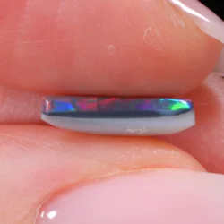 1.02ct Natural Black Opal Red Blue Green Fire Freeform-side shot