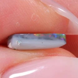 1.02ct Natural Black Opal Red Blue Green Fire Freeform-side shot2