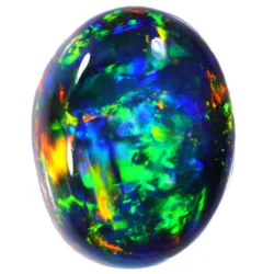 1.61ct black opal with golden green blue red fire from Lightning Ridge Australia