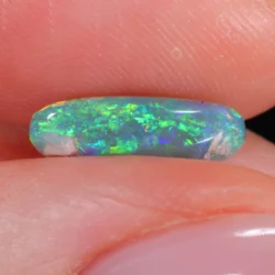 2.12ct Natural Black Crystal Opal Neon Fuchsia Rainbow Fire-side shot