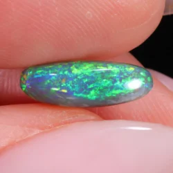 2.12ct Natural Black Crystal Opal Neon Fuchsia Rainbow Fire-side shot1