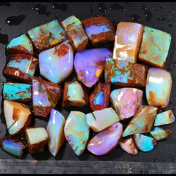 28 Piece Crystal Boulder Opal Rubs Parcel 629 ctw