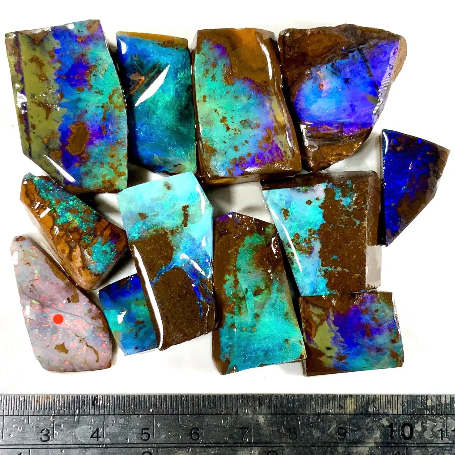12 Piece Boulder Opal Rubs Parcel