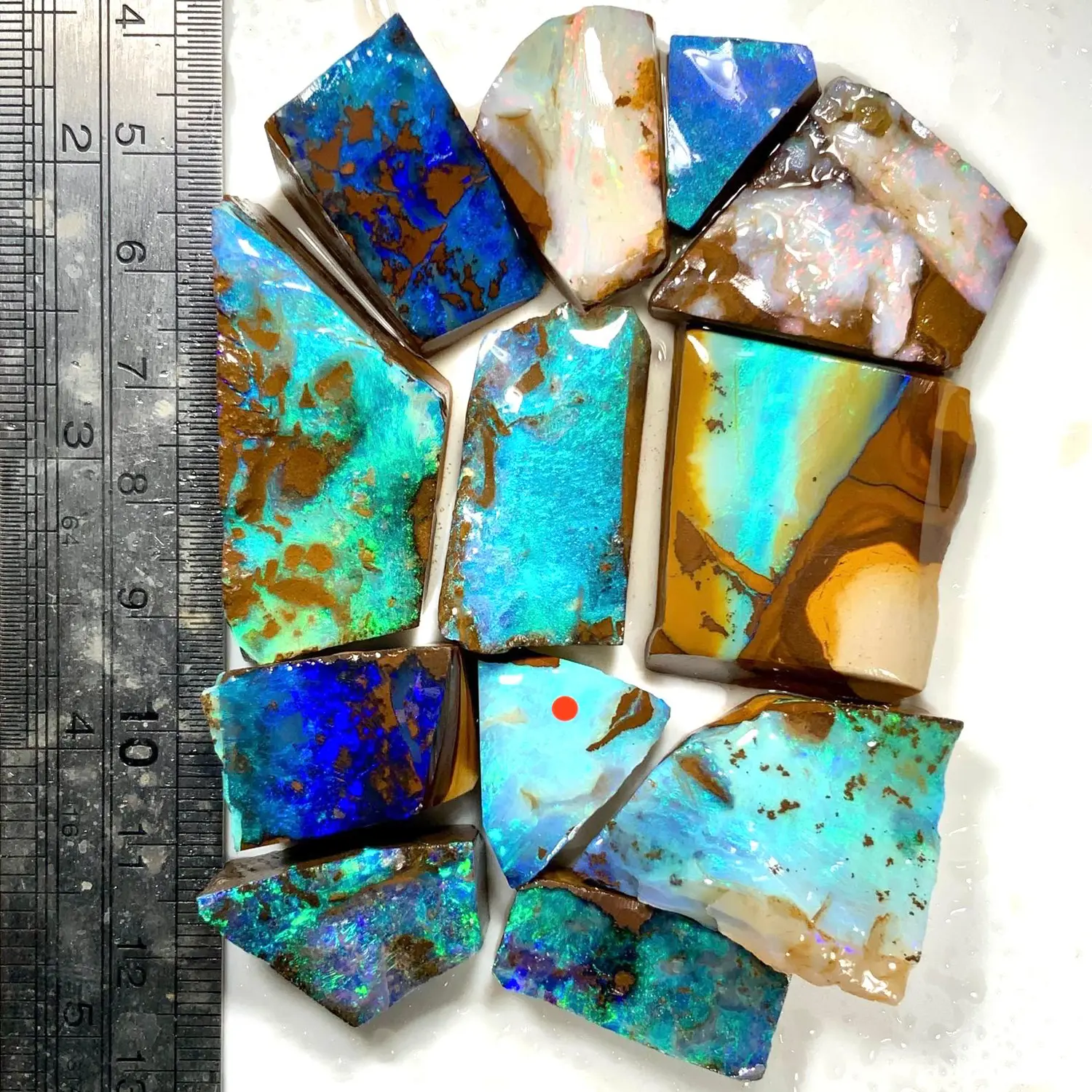 12 Piece Boulder Opal Rubs Parcel